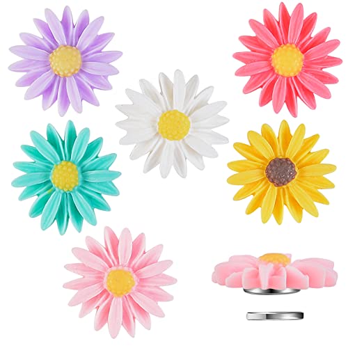 BEEFLYING 6 Stück Diamant Malerei Abdeckung Minder Blume Magnet Abdeckung Halter Sonnenblume Diamant Malerei Locators für Kunst Kreuzstich Versorgung von BEEFLYING