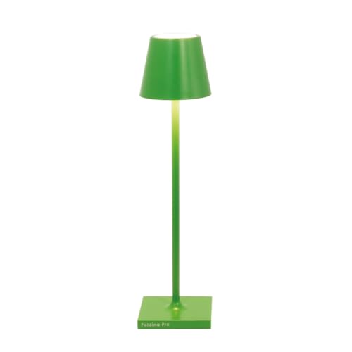 Zafferano, Poldina Micro Lampe, Kabellose, Wiederaufladbare Tischlampe mit Touch Control, Geeignet für Wohnzimmer und Außenbereich, Dimmer, 2200-3000 K, Höhe 27,5 cm, Farbe Gelbgrün von Zafferano
