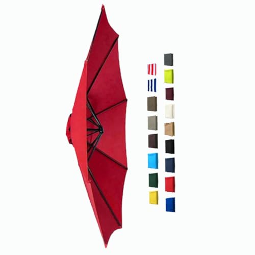BEEGMA 2.0m 2.30m 2.70m 3.0m Terrassenschirm Ersatzdach Marktschirm Ersatzabdeckung 6/8 Rippen Outdoor Sonnenschirm Ersatz Überdachung Wasserdicht (Color : Red, Size : 3.0m/10FT-8Ribs) von BEEGMA