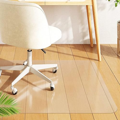 Transparente Stuhlmatte en PVC Bodenschutzmatte Bürostuhl Unterlage Clear Unterlage Schreibtischstuhl Wasserdicht Kratzfest 60x60cm 80x120cm 100x160cm ( Color : Thick 2.0mm/0.08" , Size : 30x30cm ) von BEEGMA