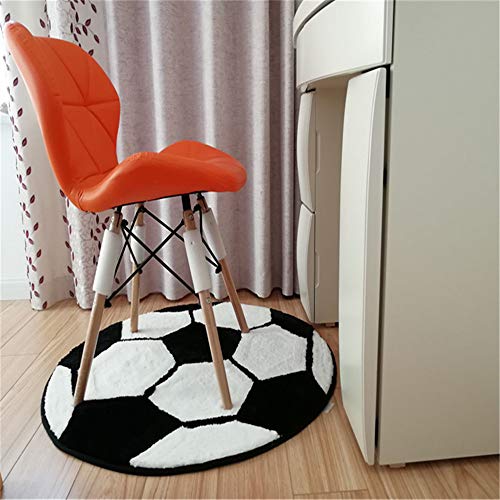 na KIKOM Sportfans Basketballteppich Teppich Runder Sportteppich Rutschfester Teppich Art Deco Wohnzimmer Teppich Schlafzimmer Haushalt Teppich Plüschteppich, 80 cm von BEEK