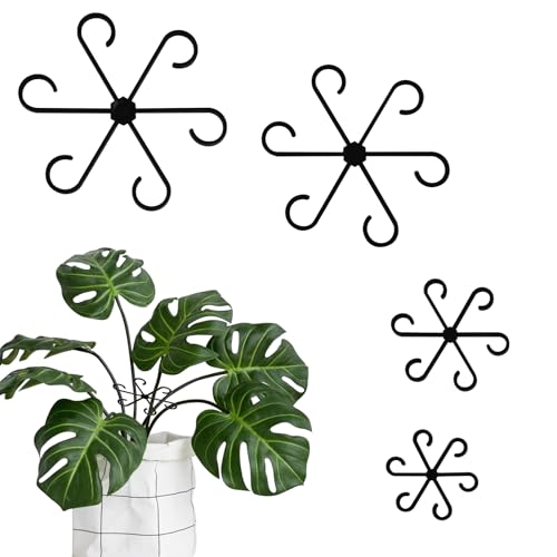 16 Stück Pflanzenstütze Staudenhalter Pflanzenhalter Pflanzenstützen Mehrere Größen Garten Stützring Pflanzenklammern zur Unterstützung für Pflanzen Blume Rosen Tomaten (Schwarz) von BEELUKY