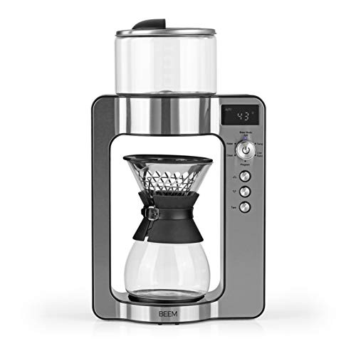 BEEM 3597 POUR OVER Filterkaffeemaschine mit Waage - Glas | BASIC SELECTION | Edelstahl | 0,75 l Glaskaraffe | Direktbrüh-Prinzip | Rotierender Brühkopf von BEEM