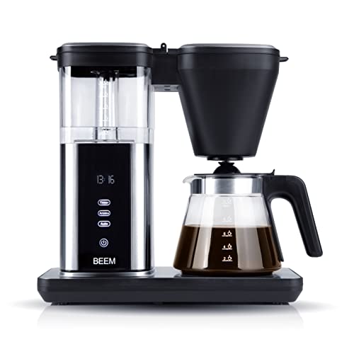 BEEM DIRECT-BREW FILTERKAFFEEMASCHINE | Schnell, aromatisch & stilvoll | Inkl. 24-Stunden-Timer und Aroma-Plus-Funktion | Digitales Touch-Display [10 Tassen] von BEEM