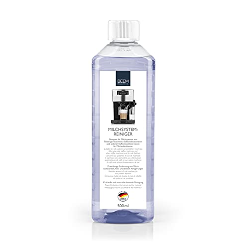 BEEM MILCHSYSTEMREINIGER - 1 x 500 ml Konzentrat | Für Milchsysteme von Siebträgermaschinen, Kaffeevollautomaten & -maschinen & Milchaufschäumer | Entfernt Milchrückstände, Fett- & Eiweißablagerungen von BEEM