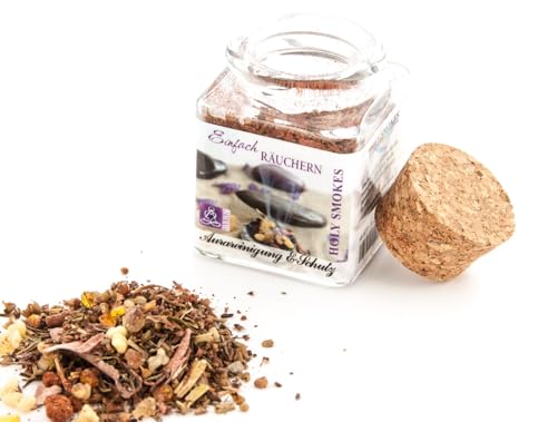 Aurareinigung Auraschutz Einfach Räuchern Räuchermischung zum Räuchern auf Sieb und Holzkohle Naturreine Räucherharze, Kräuter, Hölzer Berk Räucherwerkset von BEEMEN