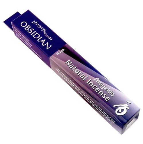 Räucherstäbchen 35 Stück Shoyeido Magnifiscents Edelsteine Duftserie Incense Sticks Rauchstäbchen aus Japan aus Natürlichen Stoffen Raucharm Low Smoke (Obsidian) von BEEMEN