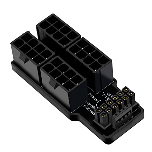 BEEOFICEPENG ATX3.0 12VHPWR 12+4P 600W 180 Grad Power Adapter Converter 4X8Pin 40 Series Graphics Card Power Connector Converter A BEEOFICEPENG ATX3.0 12VHPWR 12+4P 600W 180 Grad Power Adapter Converter 4X8Pin 40 Series Graphics Card Power Connector Converter A von BEEOFICEPENG