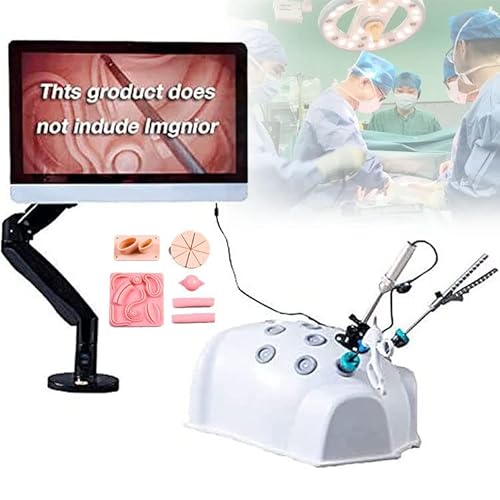 BEESOM Laparoskopische Trainer Box Simulator Laparoskopie Trainer Box,Laparoskopische Trainer Simulator Laparoscopic Training Box 4 Chirurgische Instrumente 5 Schulungsmodule,30º von BEESOM