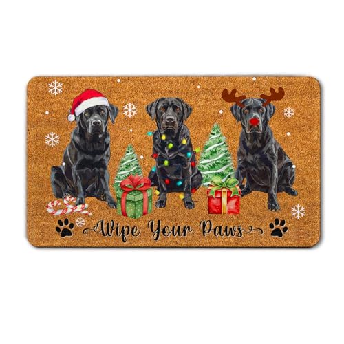 BEETHIS Fußmatte für Weihnachten, Motiv: Labrador Retriever, niedliche Laborhunde-Fußmatte, Willkommensmatte, für drinnen und draußen, rutschfest, Andenken Geschenk für Hundeliebhaber BEETHIS Fußmatte für Weihnachten, Motiv: Labrador Retriever, niedliche Laborhunde-Fußmatte, Willkommensmatte, für drinnen und draußen, rutschfest, Andenken Geschenk für Hundeliebhaber von BEETHIS