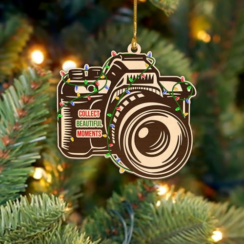 Kamera-Weihnachtsdekoration, Holzkamera-Weihnachts-Lichterkette, Fotografie-Ornamente für Weihnachtsbaum, Geschenke für Fotografie-Liebhaber, Fotografen-Andenken, Sammeln Sie schöne Momente Kamera-Weihnachtsdekoration, Holzkamera-Weihnachts-Lichterkette, Fotografie-Ornamente für Weihnachtsbaum, Geschenke für Fotografie-Liebhaber, Fotografen-Andenken, Sammeln Sie schöne Momente von BEETHIS