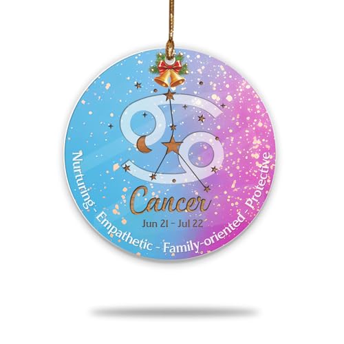 Krebs Sternzeichen Weihnachten Ornament 2025, Sternzeichen Krebs Ornamente, Horoskop Ornament für Weihnachtsbaum, Sternbild Dekoration für Astrologie-Liebhaber, pflegend, einfühlsam Krebs Sternzeichen Weihnachten Ornament 2025, Sternzeichen Krebs Ornamente, Horoskop Ornament für Weihnachtsbaum, Sternbild Dekoration für Astrologie-Liebhaber, pflegend, einfühlsam von BEETHIS