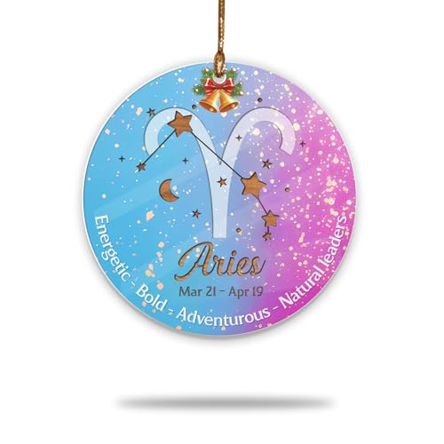 Widder Sternzeichen 2025, Sternzeichen Widder Ornamente, Horoskop-Ornamente für Weihnachtsbaum, Sternbild-Dekoration für Astrologie-Liebhaber, energisch, mutig, abenteuerlich, natürliche Führer Widder Sternzeichen 2025, Sternzeichen Widder Ornamente, Horoskop-Ornamente für Weihnachtsbaum, Sternbild-Dekoration für Astrologie-Liebhaber, energisch, mutig, abenteuerlich, natürliche Führer von BEETHIS
