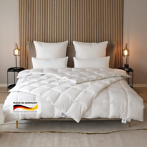BEFA NATUR Daunendecke (2er Set) 155x220 cm Sommer | 90% Gänsedaunen & 10% Federn | 320g Füllgewicht | Allergiker geeignet (NOMITE) | Tierwohl (DOWNPASS) | Oeko-TEX Klasse 1 | Made in Germany von BEFA NATUR