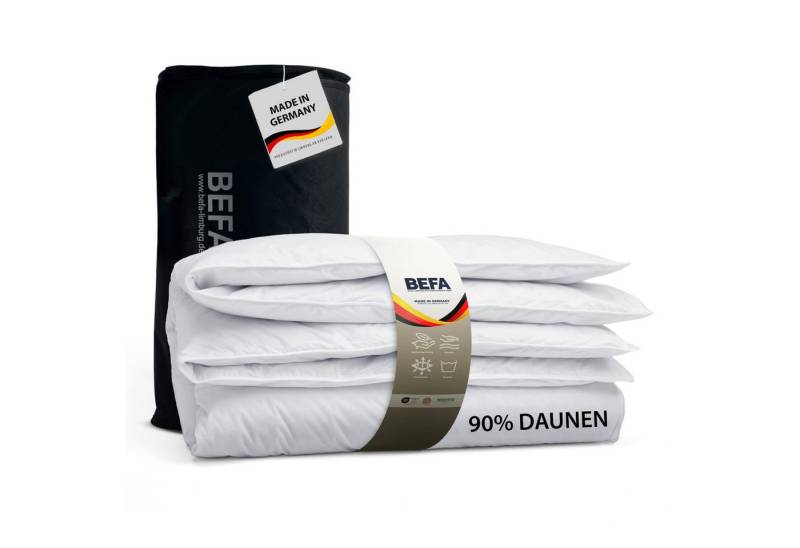 BEFA NATUR Gänsedaunenbettdecke kuschelige, warme 90/10 Premium-Gänsedaunen-Winterdecke, Füllung: 90% Gänsedaunen, 10% Federn, Made in Germany - hochwertige Daunendecke - Allergiker geeignet von BEFA NATUR