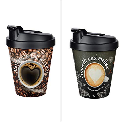 BEFA 2 Kaffeebecher to Go | BPA Frei | Coffee to go | 400ml | Auslaufsicherer Deckel mit Trinkverschluss | Kaffee | mit Doppelwand Isolierung | 2 Stück (Variante 2) von BEFA