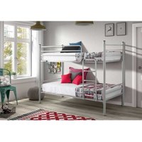 Metall-etagenbett polar - Silber - 80 x 190 - Ohne Bettkasten von BEFARA
