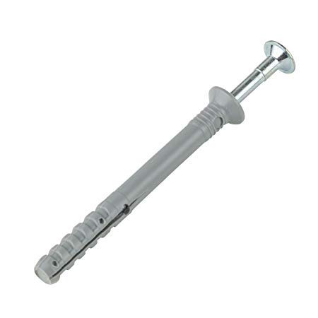 Nageldübel Senkkopf 6x80 mm 200 Stück | Dübel aus reinem Nylon mit verzinktem Schraubnagel | Perfekte Schnellmontage mit hohen Auszugswerten in Vollbaustoffen | Made in Germany von BEFEST24