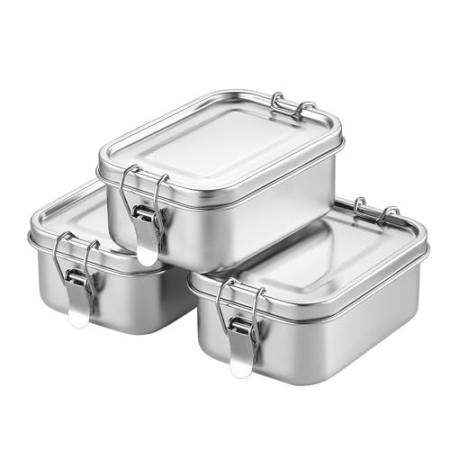 BEFOY Kleine Edelstahl-Frischhaltedosen-Set | wiederverwendbare Metall-Lunch-Snackboxen mit Deckel | gefrier- und spülmaschinenfest | 550 ml | BPA-frei plastikfrei von BEFOY