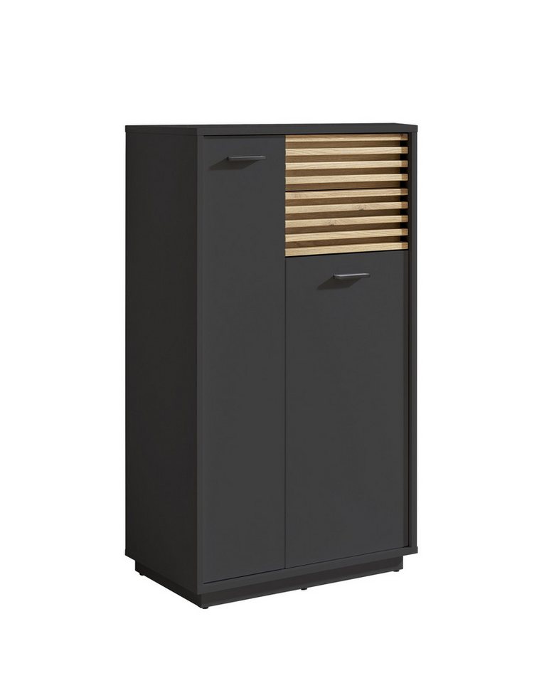 BEGA BBK Badkommode in Anthrazit / Evoke Eiche Dekor - 60x106x35cm (BxHxT) von BEGA BBK