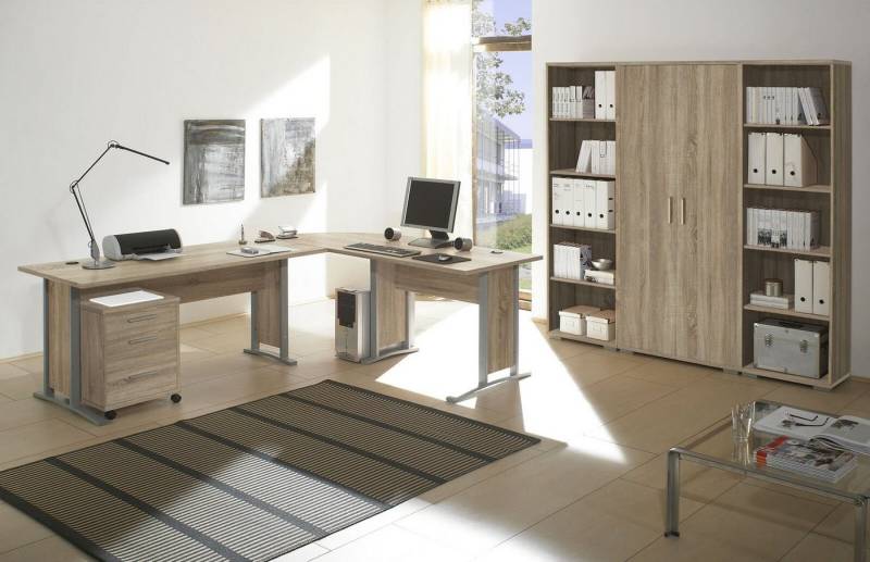BEGA OFFICE Büromöbel-Set Office Line, (Komplett Set, 5-tlg., verschiedene Zusammenstellungen wählbar), MDF strapazierfähig langlebig von BEGA OFFICE