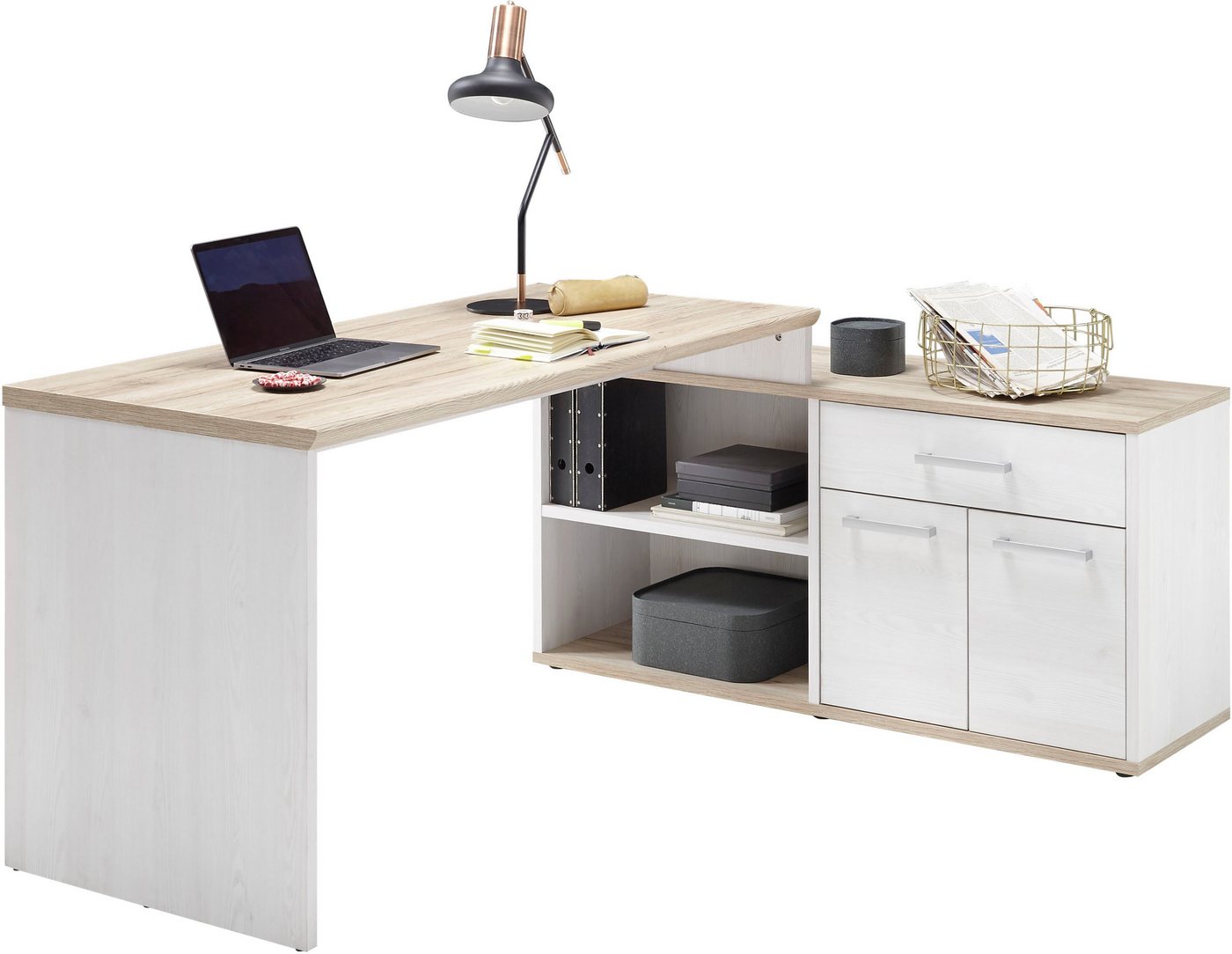 BEGA OFFICE Eckschreibtisch Romance, im Landhaustil, wahlweise mit Sideboard von BEGA OFFICE