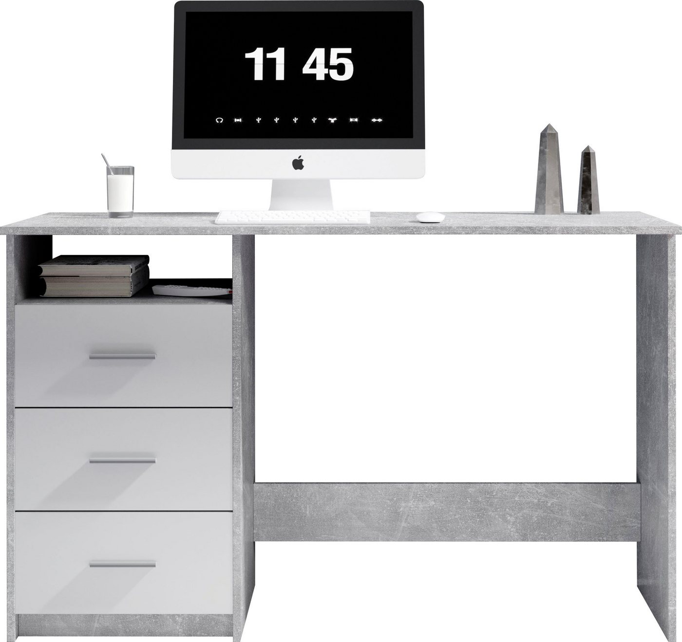 BEGA OFFICE Schreibtisch Adria, mit Schubkasten abschließbar, Schubkästen Rechts oder links montierbar von BEGA OFFICE