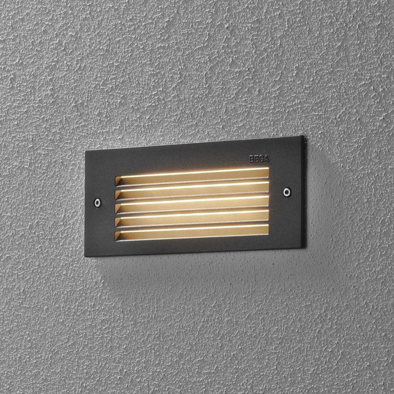 BEGA LED-Wandeinbaulampe 33017, grafit, IP65 Metall CCT von BEGA