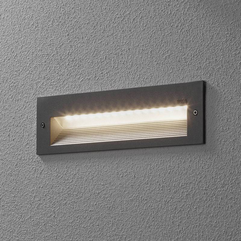 BEGA LED-Wandeinbaulampe 33054, silberfarben, 26 cm IP65 CCT von BEGA