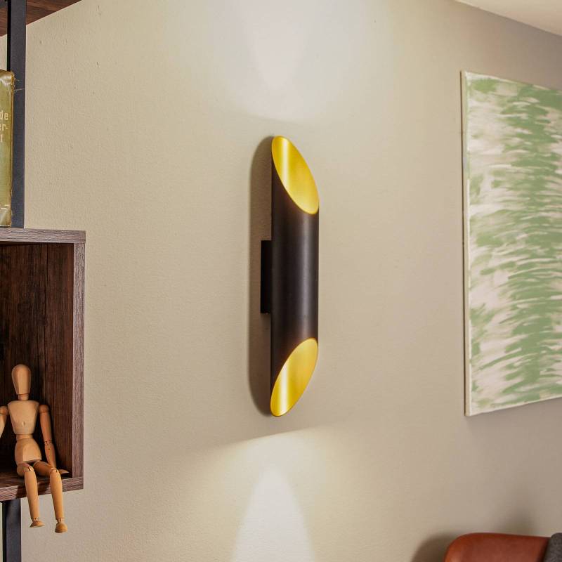 BEGA Studio Line Wandlampe cut 28W schwarz/messing von BEGA