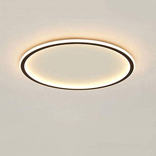 BEHWU LED Deckenleuchte rund Lampe Moderne Wohnzimmerlampe Ring Designer Deckenlampe Metall Acryl Beleuchtung Schlafzimmer Küche Esszimmer Lichter Warmes Licht 3000K Φ50CM 36W von BEHWU