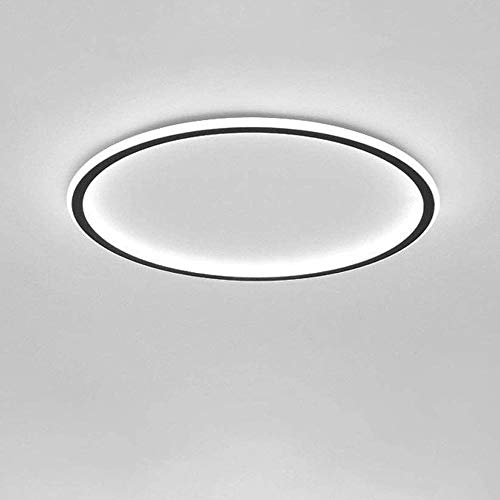 BEHWU LED Deckenleuchte rund Lampe Moderne Wohnzimmerlampe Ring Designer Deckenlampe Metall Acryl Beleuchtung Schlafzimmer Küche Esszimmer Lichter Weißlicht 6000K Φ40CM 28W von BEHWU