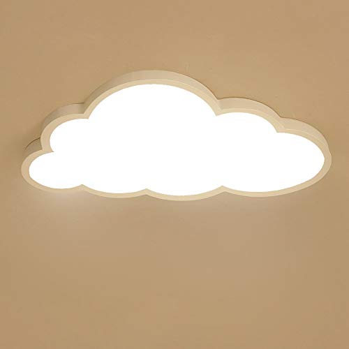 Wolken Deckenleuchte, LED ultradünne 5 cm Kreative Wolken Deckenlampe Kinderzimmer Deckenleuchte Jungen Und Mädchen Schlafzimmer Lampe Einfache Cartoon Romantische (Color : Weißes Licht 6000K) von BEHWU