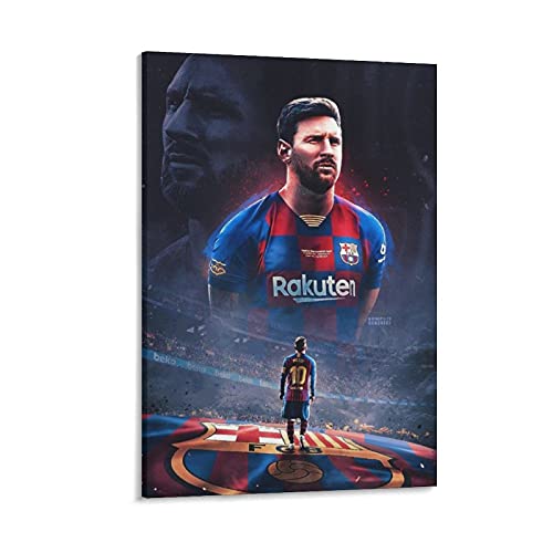 Lionel Messi Poster Fußballer Bild Druck Wandkunst Poster Gemälde Leinwand Poster Kunstwerke Geschenkidee Zimmer Ästhetik 50 x 75 cm von BEIAI