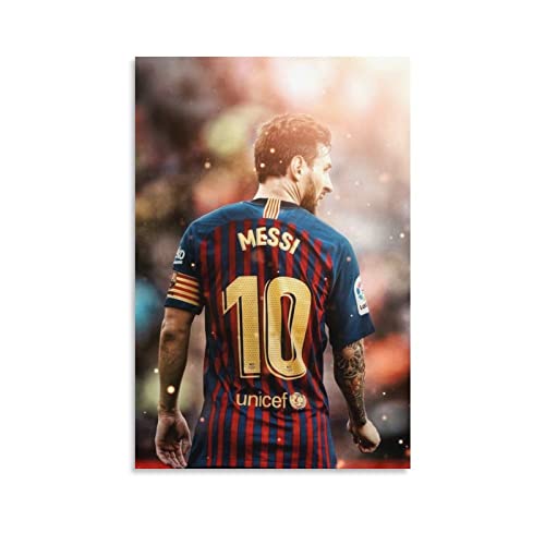 Lionel Messi Poster Fußballspieler Winger Striker Leinwandkunst Poster und Wandkunst Bild Druck Modern Familie Schlafzimmer Dekor Poster 50 x 75 cm von BEIAI