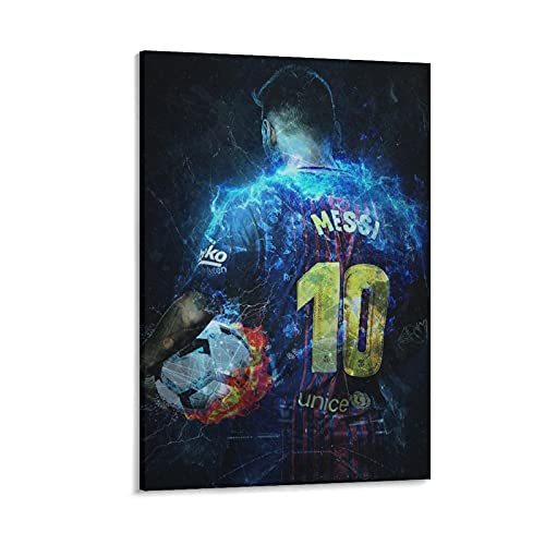 Lionel Messi Poster Striker Fußball Home Decor Poster Wandkunst Hängendes Bild Druck Schlafzimmer Dekorative Malerei Poster Zimmer Ästhetik 40 x 60 cm von BEIAI