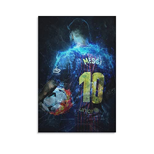 Lionel Messi Poster Striker Fußballzimmer Ästhetischer Poster Druck Kunst Wandbild Leinwand Poster Geschenke Moderne Schlafzimmer Dekor 30 x 45 cm von BEIAI