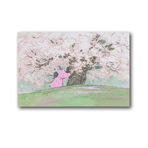 Studio Ghibli Anime The Tale of The Princess Kaguya Poster, Kunstwerke, Bilddruck, Poster, Wandkunst, Malerei, Leinwand, Geschenk, Dekoration, Heimposter, dekorativ, 50 x 75 cm von BEIAI