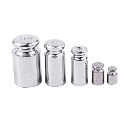 BEIEM Gewicht Set 1G 2G 5g 10g 20g Chrome Plating Kalibrierung Gramm Gewichtsstein Gewichtssatz Fuer Digital Waage Silber von BEIEM