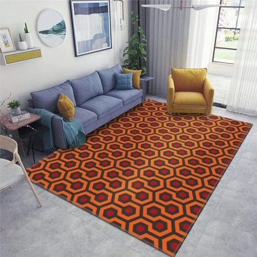 BEIGGA Das Shining Overlook Hotel Orange Art Teppich, Maschinengewebt Flachgewebter Großer Teppiche - für Schlafzimmer Wohnzimmer Esszimmer Balkon,100 x 150 cm von BEIGGA