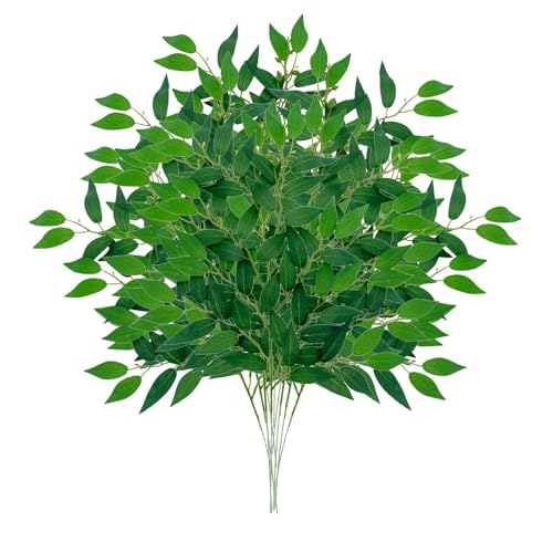 BEIJIALY 10 Stück Künstliche Grünstängel, Künstliche Grünpflanzen aus Kunststoff, Kunstgrün-Baumzweige, Künstliche Seidengrünpflanzen-Spray, Kunstgrün-Spray für Tafelaufsätze(Glyzinien) von BEIJIALY