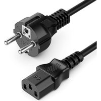 Beijiyi - 1,5 m Netzkabel Schutzkontakt Typ f (cee 7/4) auf Kaltsteckerkupplung C13-Buchse pc Computer Monitor Drucker von BEIJIYI
