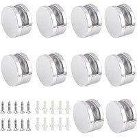 10 Stück Zinklegierungs-Glasklemmen, Spiegelklemmen, Halter für 4–6 mm Glasklemme von BEIJIYI