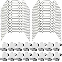 100 Gewächshaus-Verglasungsklammern, darunter 50 Gewächshausklammern aus Edelstahl vom Typ W und 50 Gewächshaus-Glasklammern vom Typ Z. von BEIJIYI