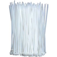 100 Stück weiße, transparente Kabelbinder – Kabelbinder aus Kunststoff – lange, selbstsichernde Kabelbinder mit 18 kg Zugfestigkeit für Büro, Zuhause von BEIJIYI