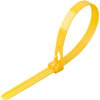 100 Stück wiederverwendbare Nylon-Kabelbinder (Gelb, 5 x 200 mm) von BEIJIYI