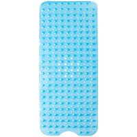 100 x 40 cm, extra lange rutschfeste Badematte mit Saugnapf, schimmelresistent, für den Einsatz im Badezimmer (blau) von BEIJIYI