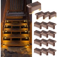 16er-Pack Solar-Treppenlichter für den Außenbereich, wasserdichte LED-Treppenlichter für Außentreppen, Stufen, Zaun, Hof, Deck, Dachrinne, Weg, von BEIJIYI