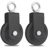 2 Stück 90 mm Kabelrolle, Fitness-Rolle, DIY-Zubehör, Heberolle für Drahtseil, Seillast 160 kg von BEIJIYI