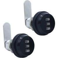 Beijiyi - 2 Stück codiertes Schrankschloss, Zahlennockenschloss, Schubladen-Zahlenschloss, für Schrank, Schrank, Schublade, Briefkasten (20 mm) von BEIJIYI